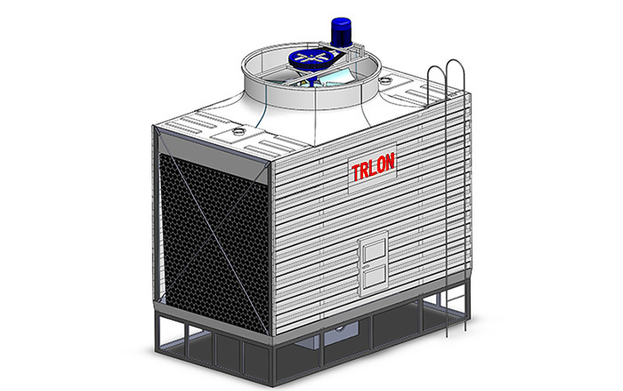 工業橫流冷卻塔,橫流冷卻塔結構
